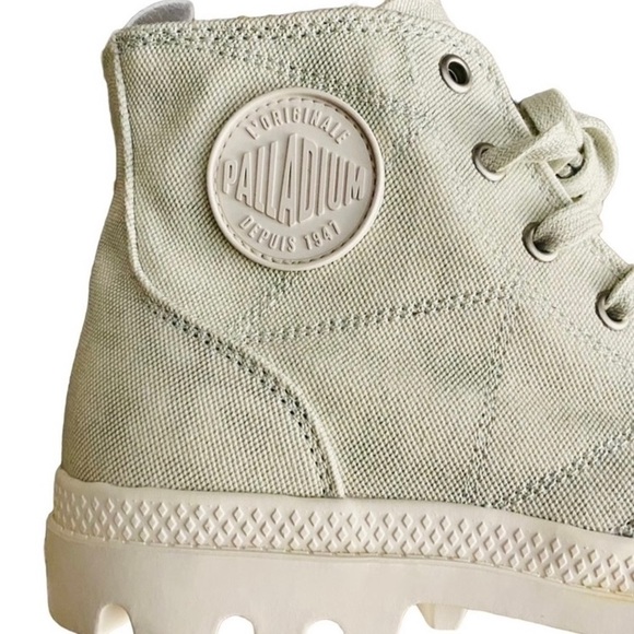 Palladium Pampa Hi Zip Combat Boots Women Size Whisper Green Desertwash NEW - Picture 3 of 9